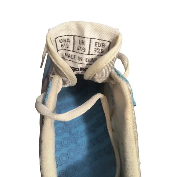 KangaROOS Vintage 1996 Blue Suede‎ Leather Sneakers Women's 6.5M Zip Pocket!!